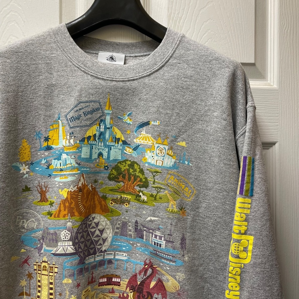 Vintage Walt Disney World 4 Parks Sweatshirt M Crewneck Mickey Double Weave